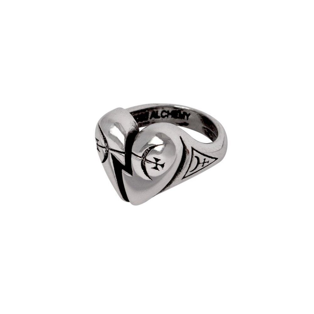 Alchemy Gothic Broken Promise Heart Ring Transformation Adjustable Pewter R258 - Picture 4 of 8